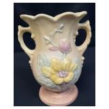 Vintage Hull Art pottery double handle floral vase