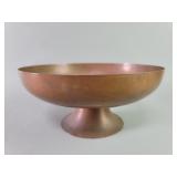 Mid century copper pedestal center bowl