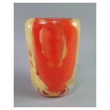 Murano style hand blown glass vase