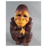 1970's molded vinyl gorilla coin bank