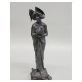 Signed Art Nouveau style bronze sculpture