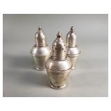Sterling silver weighted salt and pepper shakers