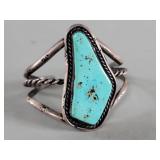 Sterling silver Navajo style bracelet with a