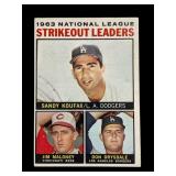 1964 Topps Sandy Koufax - Dan Drysdale & Jim