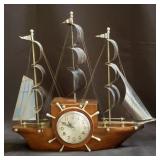 Vintage Sessions wood and chrome ship clock
