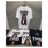 Box of Rick James t-shirts