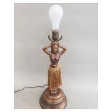 Vintage hula dancer motion lamp