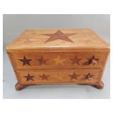 Vintage wood inlaid jewelry box