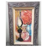 Signed Mid-century Modern Fauvist style painting