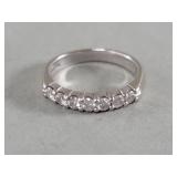14k white gold and diamond ring