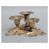 Art Nouveau style brass candleholder