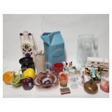 Vintage items - glassware, marble & ceramic