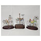 Vintage porcelain Lenox carousel horses