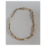 14k gold braided bracelet