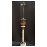 Antique Italian bronze, marble and glass table