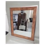 Beveled edge framed mirror