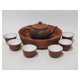 Vintage 8pc Chinese clay tea set
