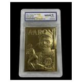 1996 Classic Hank Aaron 23 KT gold graded 10