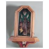 Signed folk art wall mounted devotional shrine