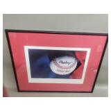 Framed Rawlings National League baseball poster
