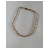14k gold rope bracelet