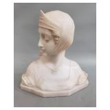 Vintage carved alabaster bust