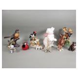 Group of porcelain and ceramic animal figurines