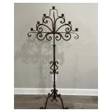 Vintage hand forged Wrought iron candleabra.