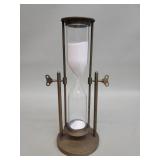 Vintage brass hourglass sand timer