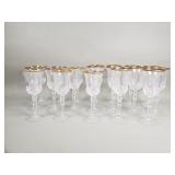 Royal Crystal Rock 'Aurea Gold' wine glasses