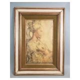 Traditional lithograph of Parmigianino's 'Study of