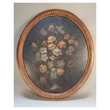 Baroque style floral still life oil on canvas