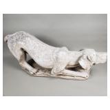 Vintage composite dog garden statue