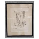 Vintage signed lithograph