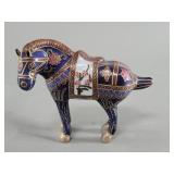 Vintage cloisonne horse sculpture