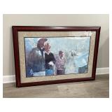 Framed signed golf Litho Jack Nicklaus Arnold