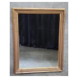 Contemporary gilt frame beveled mirror