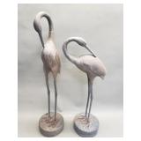 Pair of brass garden cranes