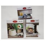 3 Candle Warmers new in boxes