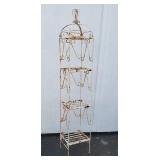 Vintage 3-tiered wrought iron plant stand