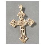 14k gold cross pendant