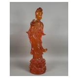 Vintage resin Guan Yin statue