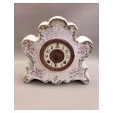 Antique Ansonia Dresden porcelain mantel clock