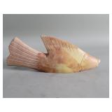 Hand carved soapstone fish sculpture