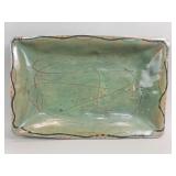 Vintage rectangular studio pottery centerpiece