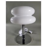 Bauhaus Macaron style chrome and milk glass