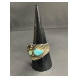 Vintage sterling silver and turquoise ring