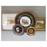 Group of art, oil on board painting,