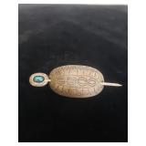 Vintage silver and turquoise Native American h