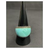 Vintage sterling silver and turquoise ring